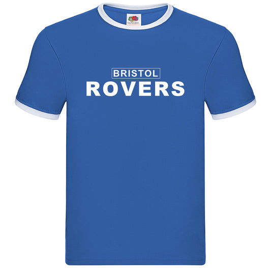 Bristol Rovers T-shirt - ROVERS logo Blue/white (S-6XL)