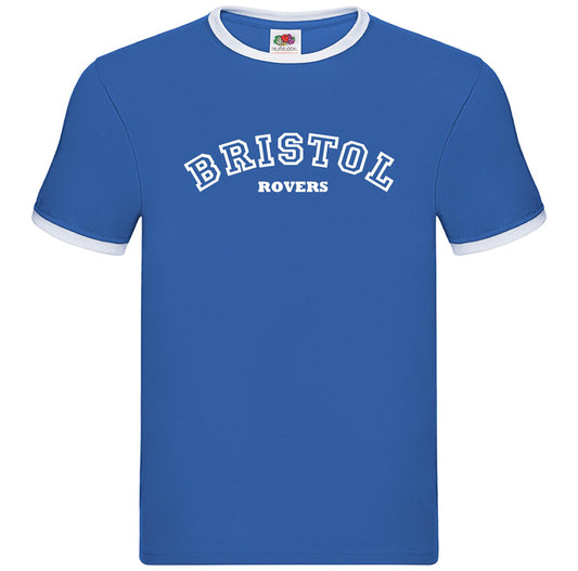 Bristol Rovers T shirt - Varsity logo Royal/White  (S-6XL)