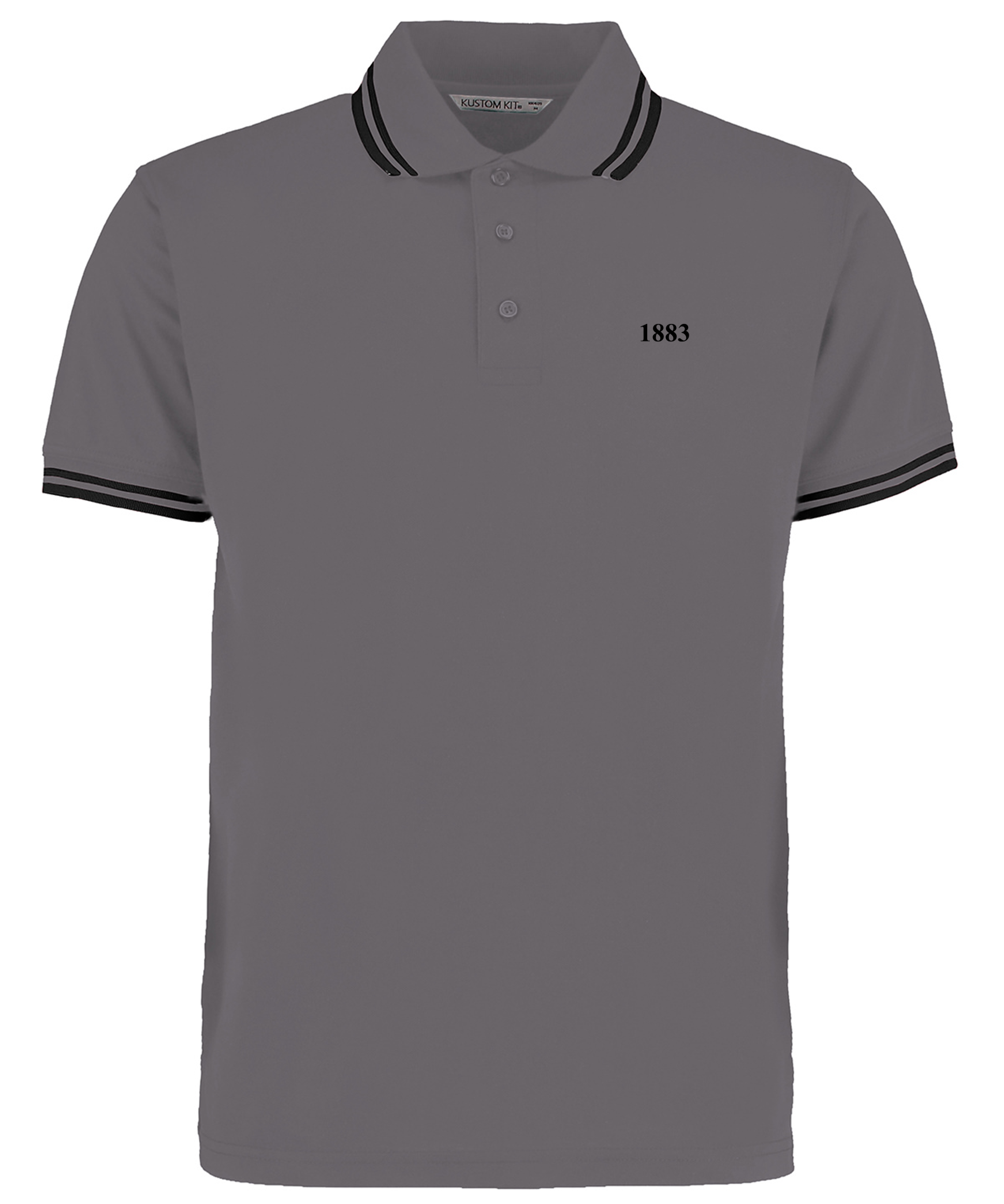 1883 Grey Black Polo Small to 3XL KK