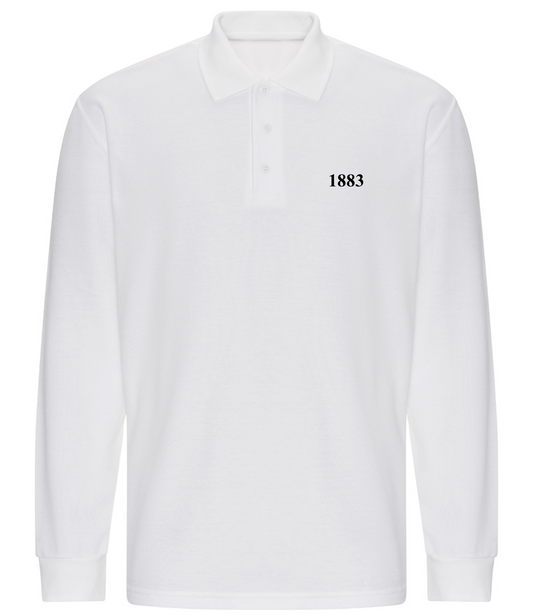 1883 Long Sleeve Fitted Polo (Badge colour option) - Small to 4XL