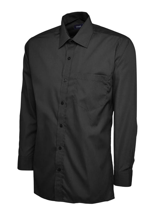 Mens Poplin Full Sleeve Shirt - UC709 (B&W)